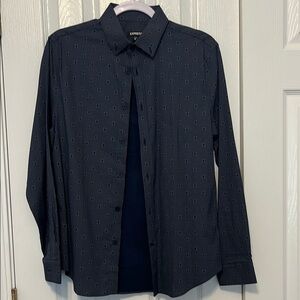 🍀2/$20 Men’s Express Navy Long Sleeve Shirt